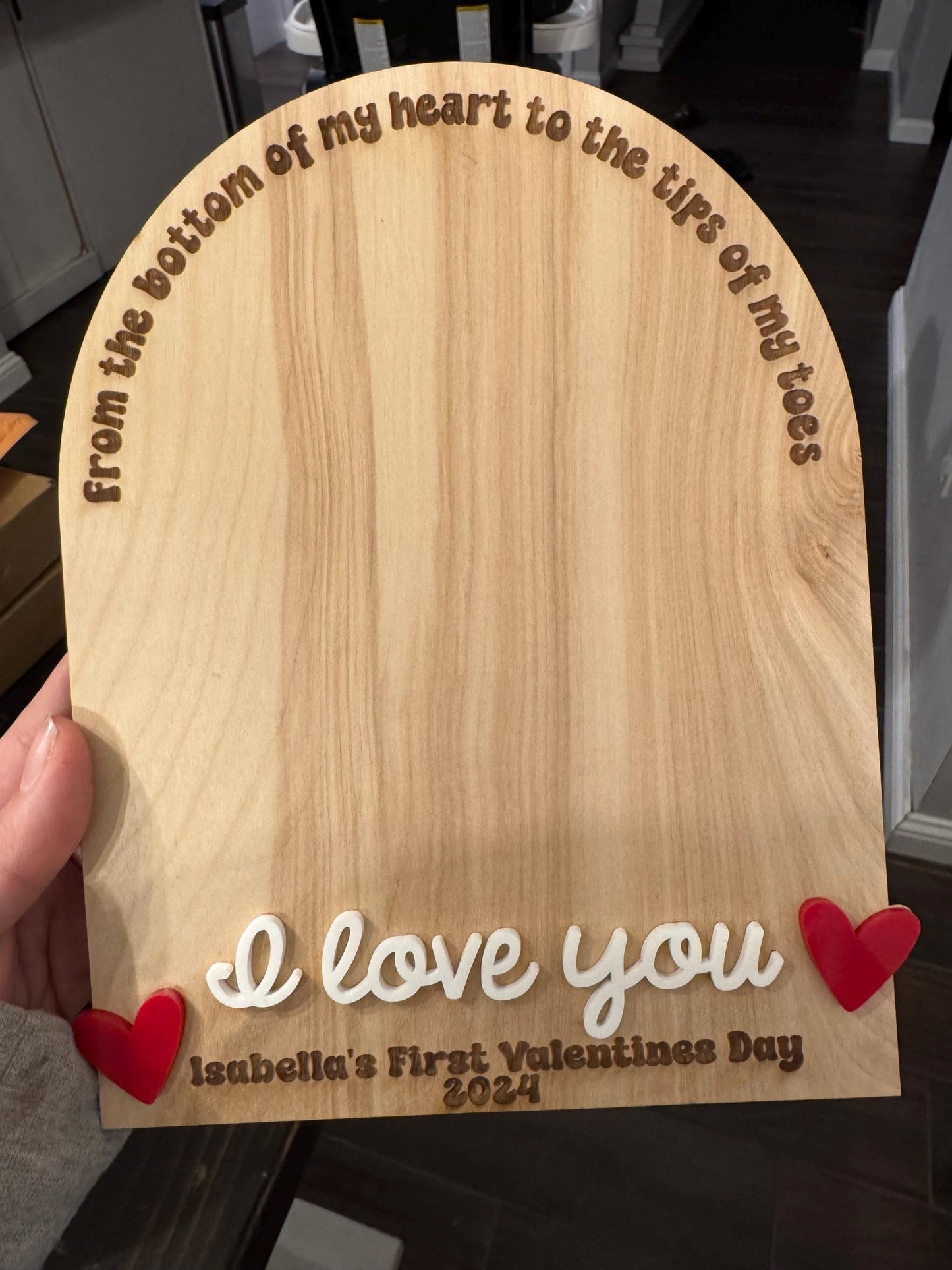 Valentine's Day DIY footprint board